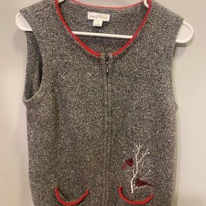 Northern Reflections Zip Up Cardinal Sweater Vest
